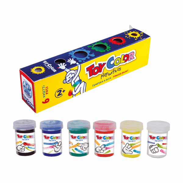 TOY COLOR ΔΑΚΤΥΛΟΜΠΟΓΙA S/WASH 2+ ΧΑΡΤ. BLISTER 6ΧΡ 25ml KIDS 0547 ΔΙΑΦ.ΧΡΩΜ.