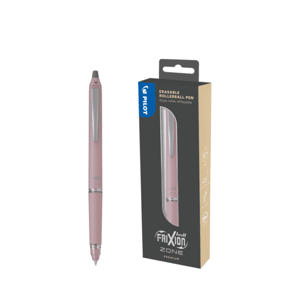 PILOT ΣΤΥΛΟ CLICKER ΜΑΥΡΟ ΜΕΛ. BLISTER 0.7mm FRIXION BALL ZONE ΡΟΖ