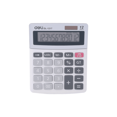 DELI ΑΡΙΘ/ΝΗ 12Ψ ΜΠΑΤ./ΗΛ. 13.4x10.6x3.3cm EASY E1217 ΑΣΗΜΙ