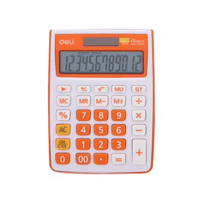 DELI ΑΡΙΘ/ΝΗ 12Ψ ΜΠΑΤ./ΗΛ. ΡΙΖΑ 14.5x10.4x2.7cm TOUCH E1238 ΠΟΡΤΟΚΑΛΙ