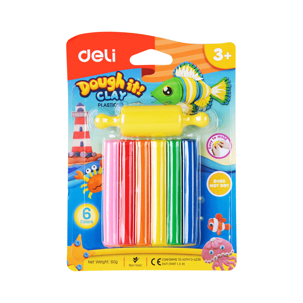 DELI ΠΛΑΣΤΕΛΙΝΗ 6ΧΡ. & ΠΛΑΣΤΗΣ BLISTER 7Τ D75011CN DELI ΠΛΑΣΤΕΛΙΝΗ 6ΧΡ. & ΠΛΑΣΤΗΣ BLISTER 7Τ D75011CN