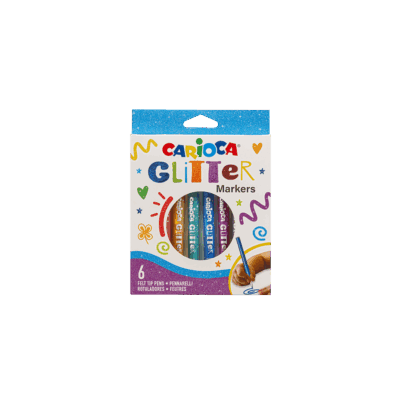 CARIOCA ΜΑΡΚΑΔΟΡΟΣ ΜΕ GLITTER ΧΑΡΤ. BLISTER 6ΧΡ GLITTER 42190
