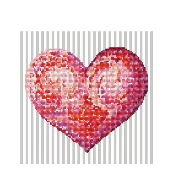 DD ΚΑΤΑΣΚΕΥΗ ΨΗΦΙΔΩΤΟ ΚΑΜΒΑΣ BLISTER 30.5x30.5cm ΚΑΡΔΙΑ DD5035