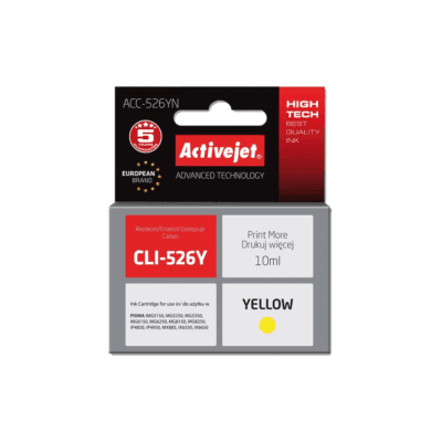 ACJ INK ΣΥΜΒ. ΜΕ CANON AC-526YN #CLI-526Y YEL 10ml (Α) #4543B001