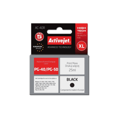 ACJ INK ΣΥΜΒ. ΜΕ CANON AC-40R #PG-40 BLK 25ml (Α) #0615B001