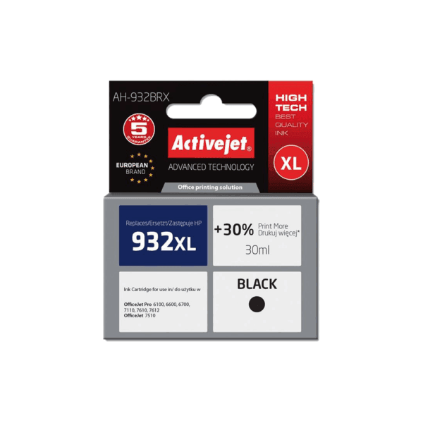 ACJ INK ΣΥΜΒ. ΜΕ HP AH-932BRX #932XL BLK 30ml (A) #CN053AE