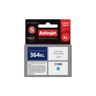 ACJ INK ΣΥΜΒ. ΜΕ HP AH-364CCX #364XL CYAN 12ml (Α) #CB323EE