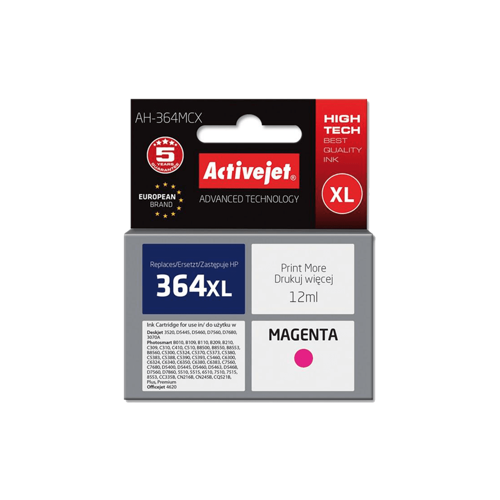 ACJ INK ΣΥΜΒ. ΜΕ HP AH-364MCX #364XL MAG 12ml (Α) #CB324EE ACJ INK ΣΥΜΒ. ΜΕ HP AH-364MCX #364XL MAG 12ml (Α) #CB324EE