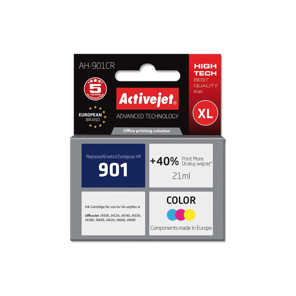 ACJ INK ΣΥΜΒ. ΜΕ HP AH-901CR #901XL TRICOLOR 21ml (Α) #CC656A ACJ INK ΣΥΜΒ. ΜΕ HP AH-901CR #901XL TRICOLOR 21ml (Α) #CC656A