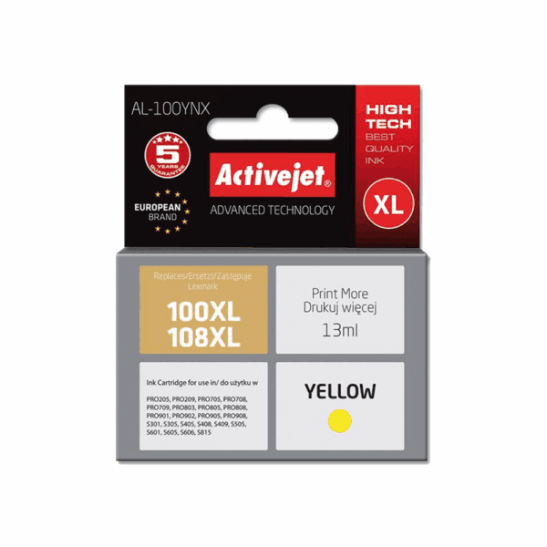 ACJ INK ΣΥΜΒ. ΜΕ LEXMARK AL-100Y #100 YEL 13ml  (Ν) #14N0902E