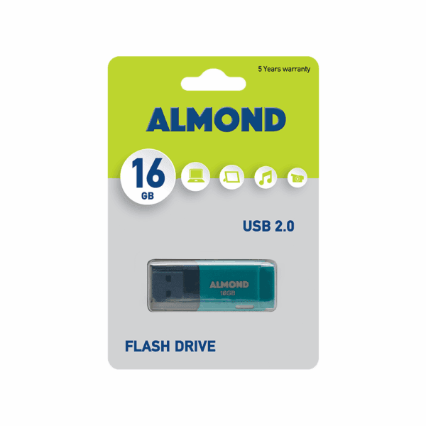 ALMOND FLASH DRIVE USB 2.0 16GB PRIME ΜΠΛΕ