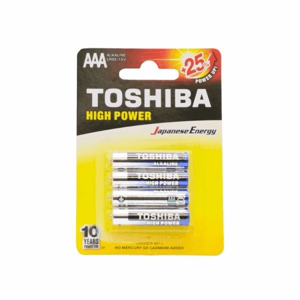 TOSHIBA ΜΠΑΤΑΡΙΑ (AAA) ALKALINE BLISTER 4T LR 03 00152648