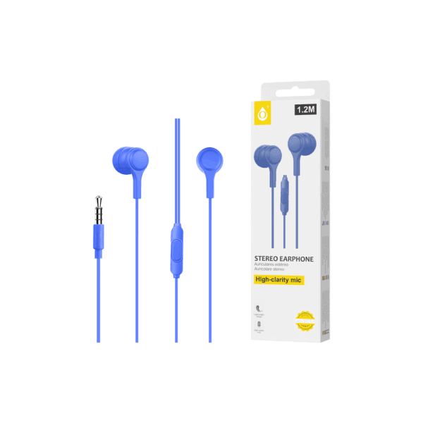 MTK ΑΚΟΥΣΤΙΚΑ ΜΕ ΜΙΚΡΟΦΩΝΟ 1.2m JACK STEREO C5146 2301145 ΜΠΛΕ