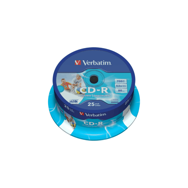 VERBATIM CD-R 700MB 52X PRINTABLE CB 43439 25Τ