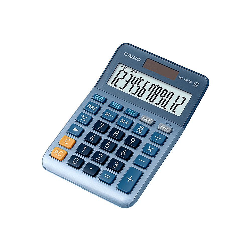 CASIO ΑΡΙΘ/ΝΗ 12Ψ ΜΠΑΤ./ΗΛ. ΑΠΟΦΟΡ. 14.9x10.1cm MS-120EM CASIO ΑΡΙΘ/ΝΗ 12Ψ ΜΠΑΤ./ΗΛ. ΑΠΟΦΟΡ. 14.9x10.1cm MS-120EM