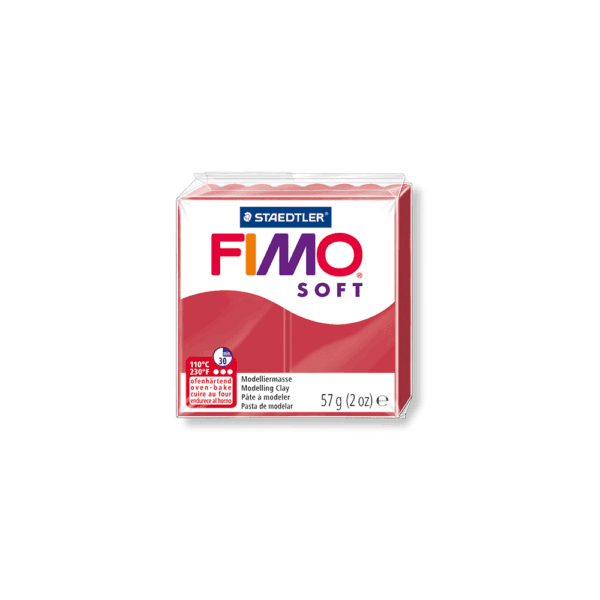 STAED ΠΗΛΟΣ 57gr FIMO SOFT 8020-26 08 CHERRY RED ΜΠΟΡΝΤΩ