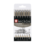 TAL ΜΑΡΚ. ΣΧΕΔΙΟΥ ΣΕΤ 7Τ PIGMA MICRON SAKURA POXSDK7B ΜΑΥΡΟ
