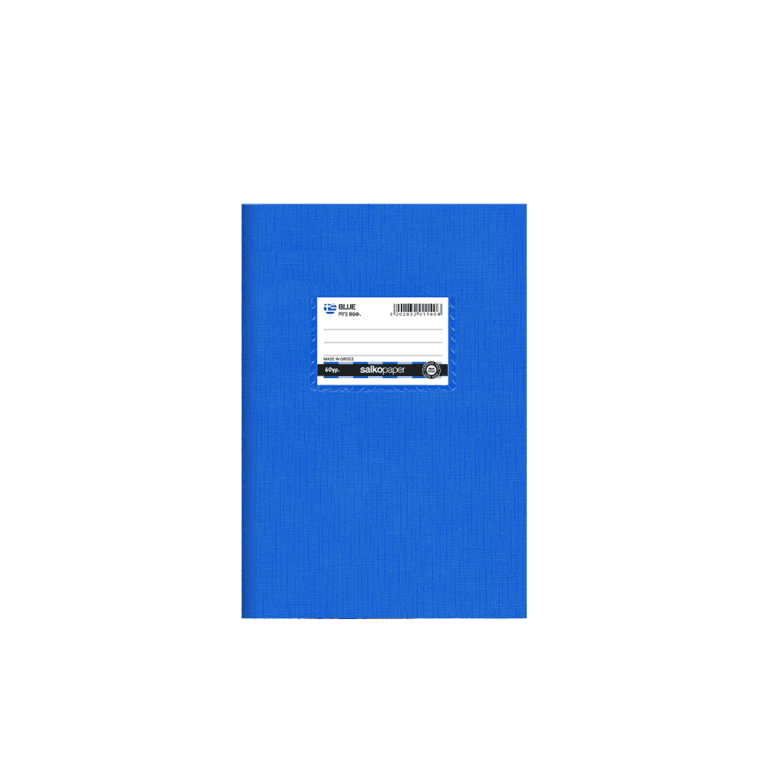 SALKO ΤΕΤΡΑΔΙΟ ΡΙΓΕ ΠΛΑΣΤ. 80Φ 17x25cm BLUE 1160 10T
