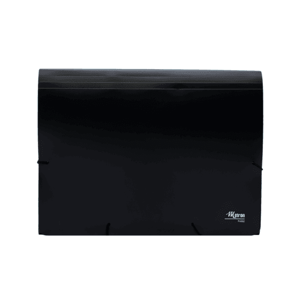 METRON ΦΑΚΕΛΟΣ 12 ΘΕΣΕΩΝ ΛΑΣΤΙΧΟ Α4 ΜΑΥΡΟ