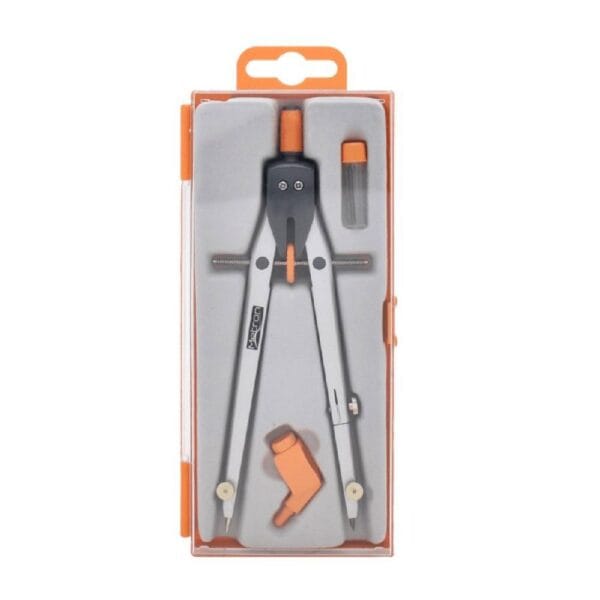 Metron Μεταλλικός Διαβήτης με Μύτη, Μολύβι, Ροδέλα σε Κουτί