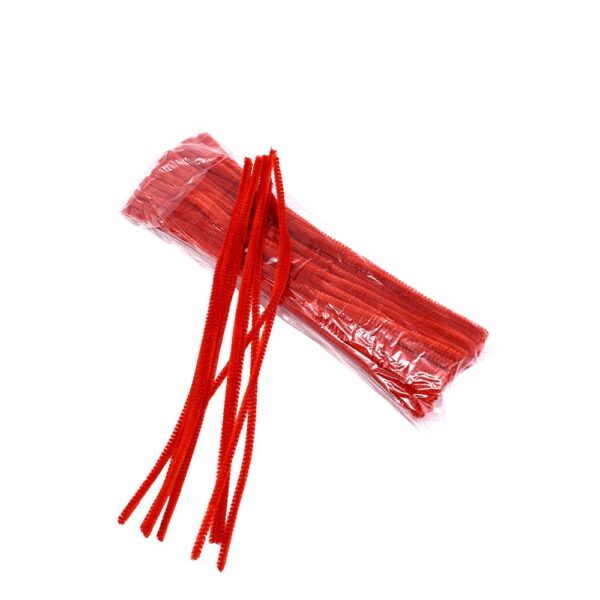 Χειροτεχνίας Σύρμα Πίπας Μεγάλα 100Τ. 30x0.6cm Κόκκινο