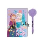 Ατζέντα Frozen Με Κλειδί & Στυλό με Pom Pom - Image 2