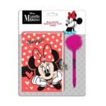 Ατζέντα Minnie Mouse  Με Κλειδί & Στυλό  με Pom Pom