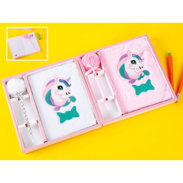 Ατζέντα με Στυλό Total Gift Wooly Unicorn Λευκό