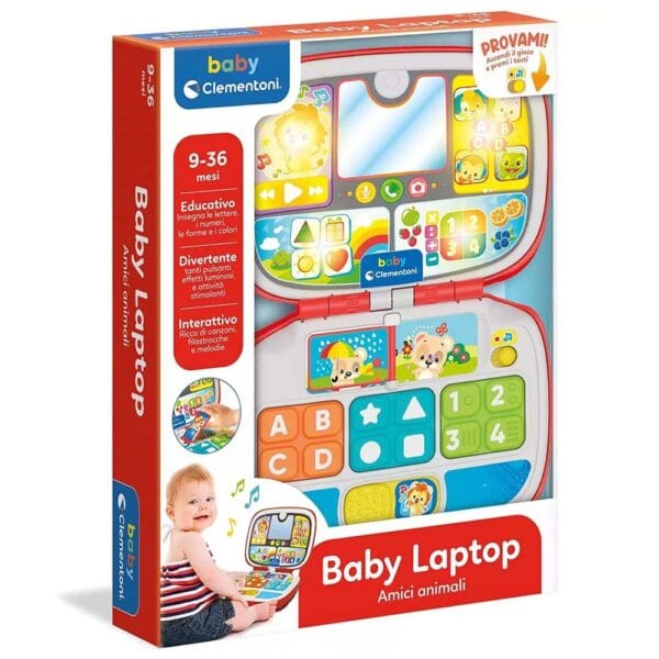 Baby Clementoni Friends Animals Baby Laptop – Μιλάει Ελληνικά (63375)