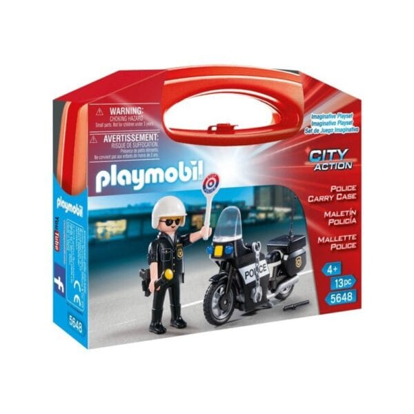 Playmobil Βαλιτσάκι Αστυνόμος με μοτοσικλέτα (5648)