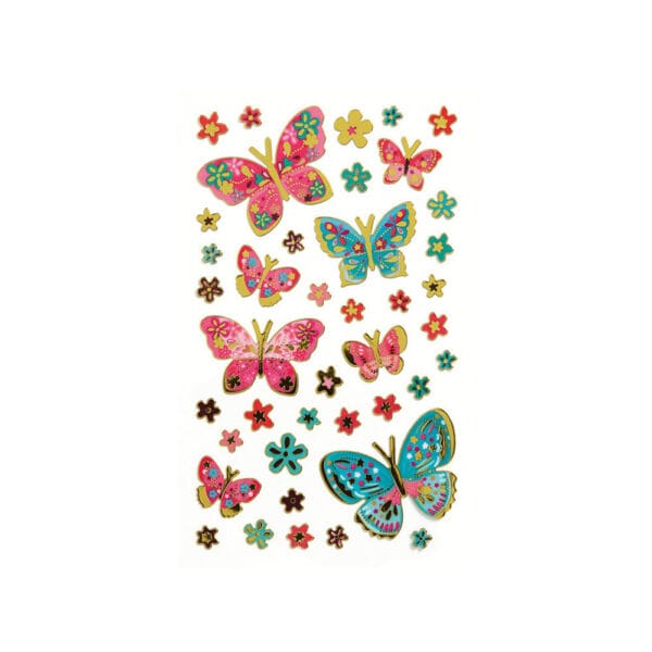 bsb Aυτοκόλλητα Metallic Πεταλούδες