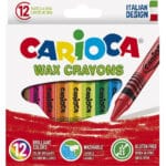 Carioca Wax Crayons Σετ Κηρομπογιές 12 Χρώματα