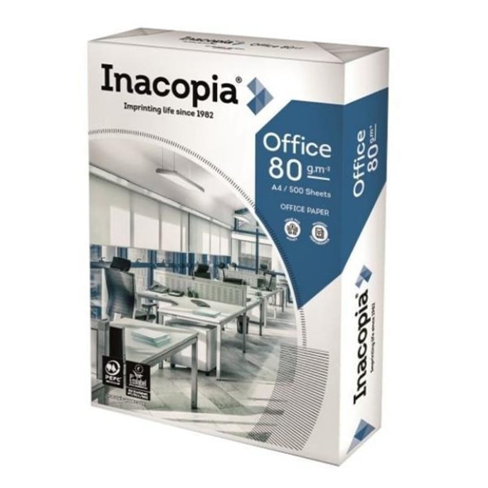 chartifwtotypikoa480grinacopia500f24743 Inacopia Office A4 Χαρτί Εκτύπωσης 80 gr/m² 500Φ - Image 1