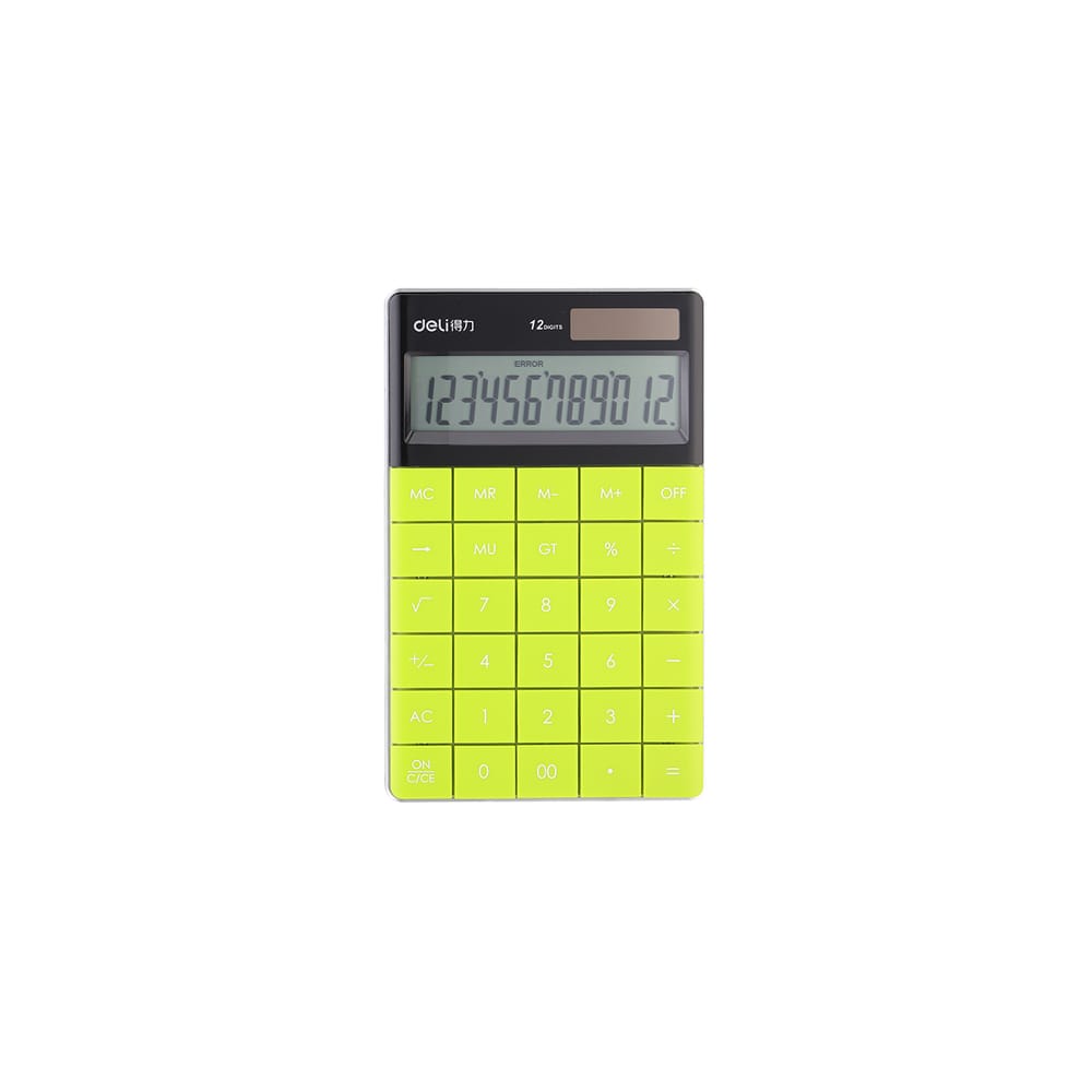 deliarithmomhchanh12psprasino5085 DELI Αριθμομηχανή 12Ψηφίων 16,53x10,32x1,47εκ. Πράσινο - Image 1