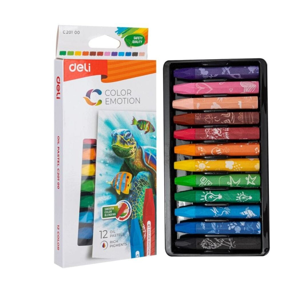 Deli Λαδοπαστέλ Color Emotion Oil Pastels 12 Χρωμάτων - Image 1
