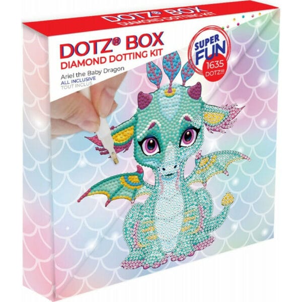 Diamond Dotz Box Ariel The Baby Dragon  22x22