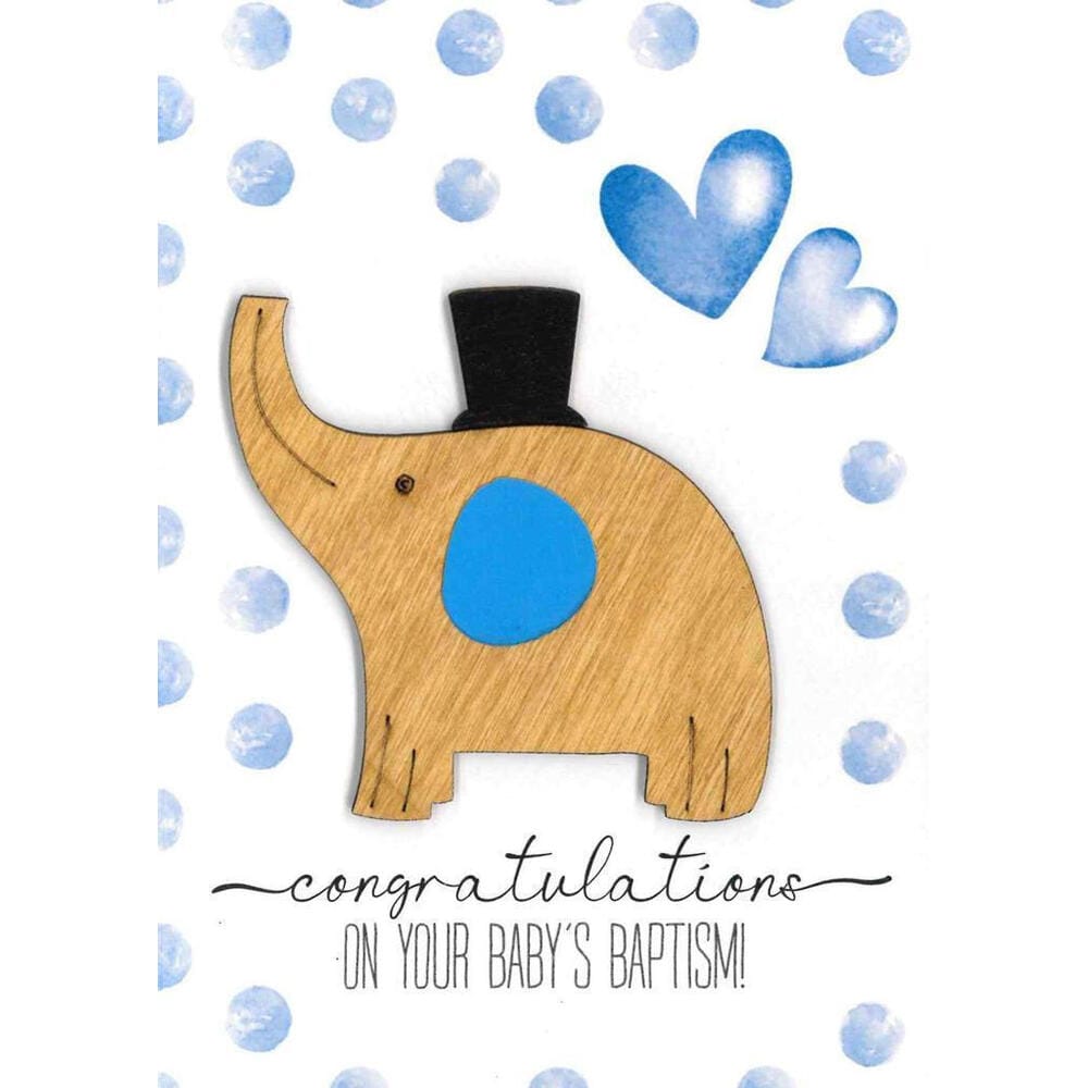 eychethria-karta-congratulations-on-your-babys-baptism-agori21479 Ευχετήρια Κάρτα "Congratulations on your Baby's Baptism" Αγόρι - Image 1