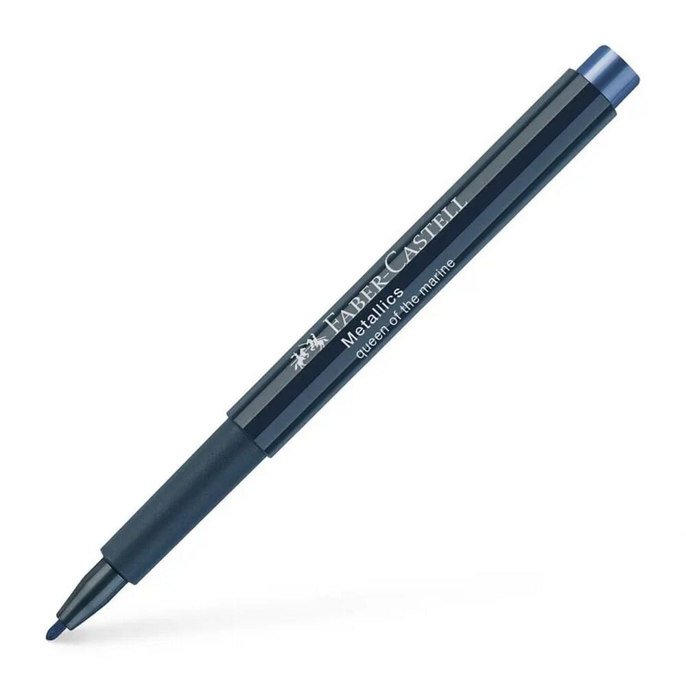 faber-castell-metallics-markadoros-schediou-15mm-marine-blue17765 Faber-Castell Metallics Μαρκαδόρος Σχεδίου 1.5mm Marine Blue - Image 1