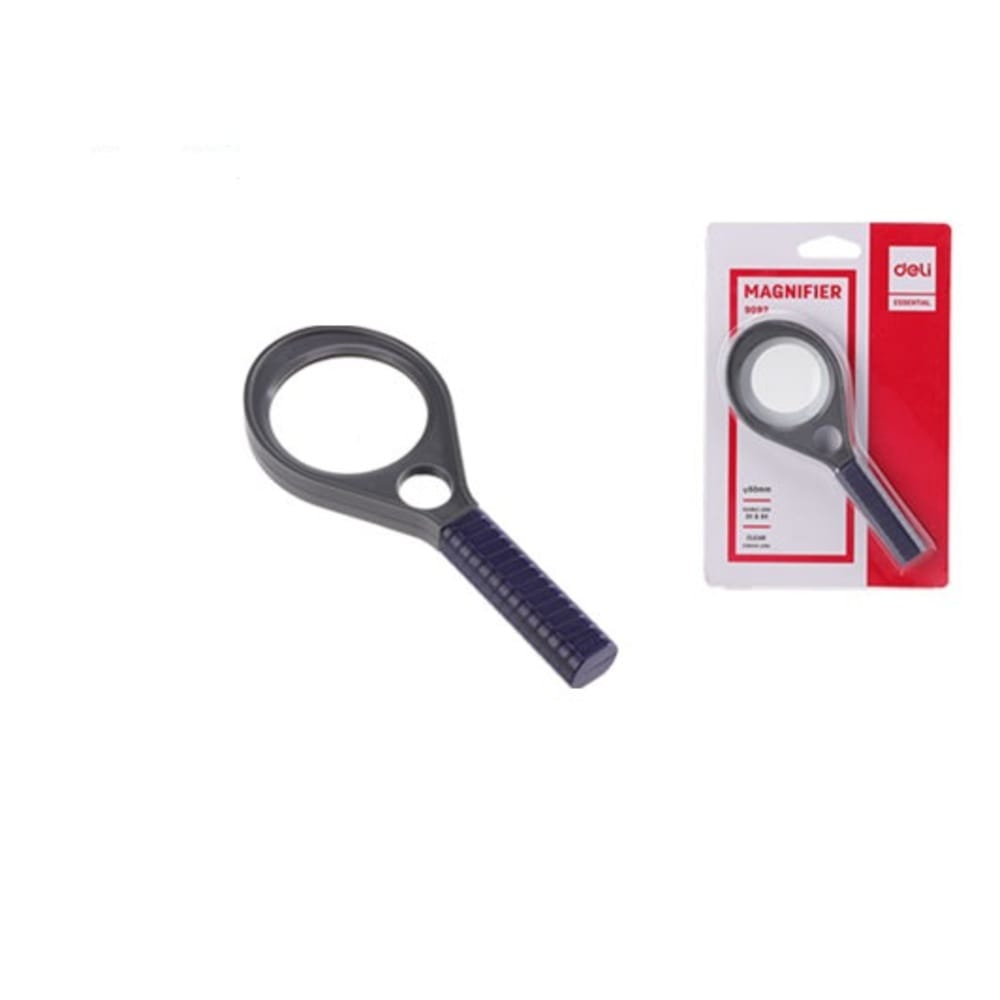 fakosmegeplast25ch75chilraketamayros6280 Deli Φακός Μεγεθυντικός Ρακέτα 2.2x Πλαστικός Blister 70mm Μαύρος - Image 1