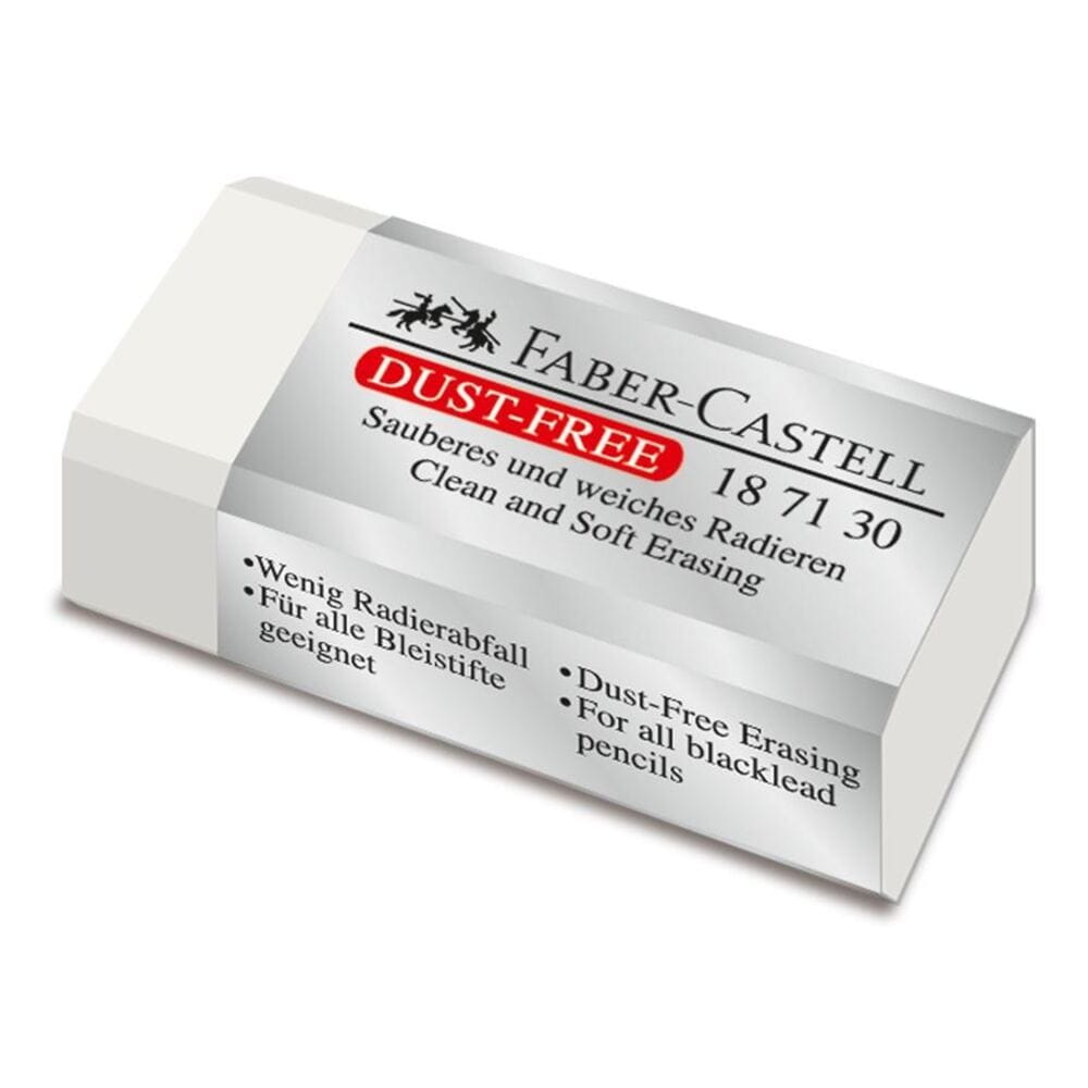 gomadustfreeleykh12202 Faber Castell Γόμα Dust Free 187130 Μικρή Λευκή - Image 1