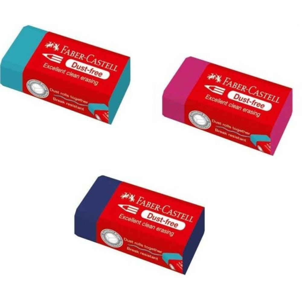 gomesfabercastelldustfree12208 Faber Castell Γόμα Dust Free Μικρή (Διάφορα Χρώματα) - Image 1