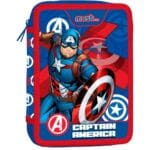 Κασετίνα Διπλή Γεμάτη Avengers Captain America Must (15x21x5εκ)