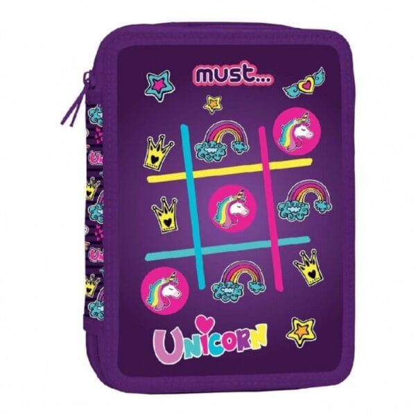 Κασετίνα Διπλή Γεμάτη Must #Unicorn  15X5X21