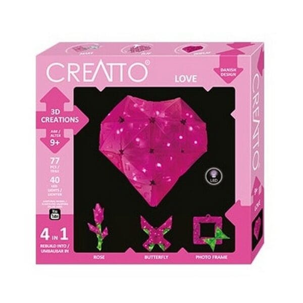 Kosmos 3D Κατασκευή Με Led 4 Σε 1 Καρδιά Creatto