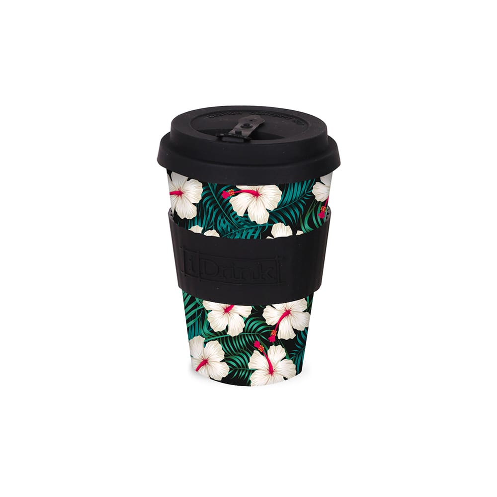koupaidrinkid0115bamboocupibiscus435ml6699 iDrink Κούπα Με Καπάκι Μπαμπού IDO109 435ml "Ibiscus" - Image 1