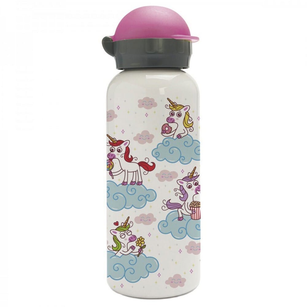 laken-pagouri-alouminiou-hit-cup-unicorns-roz-450ml11589 Laken Παγούρι Αλουμινίου Hit Cup Unicorns Ροζ 450ml - Image 1