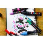Μαρκαδόροι Uni Posca PC-5 Medium Μαύρο - Image 3
