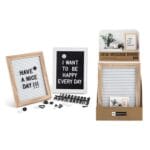 Ξύλινος Πίνακας Μηνυμάτων με γράμματα και αριθμούς 21,5Χ16,5Χ1cm Λευκό - Image 2