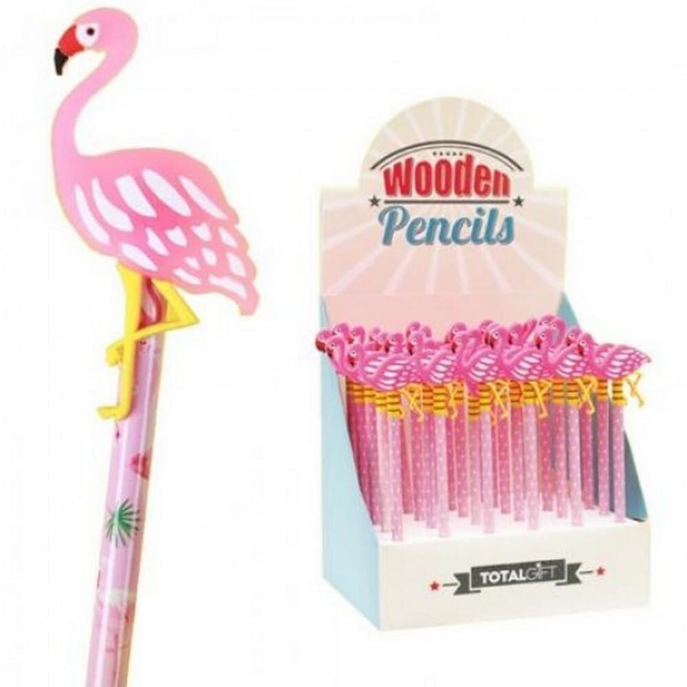 molybiatotalgiftxl1042flamingo12312 i-Total XL1042 μολύβι με φιγούρα HB Flamingo - Image 1
