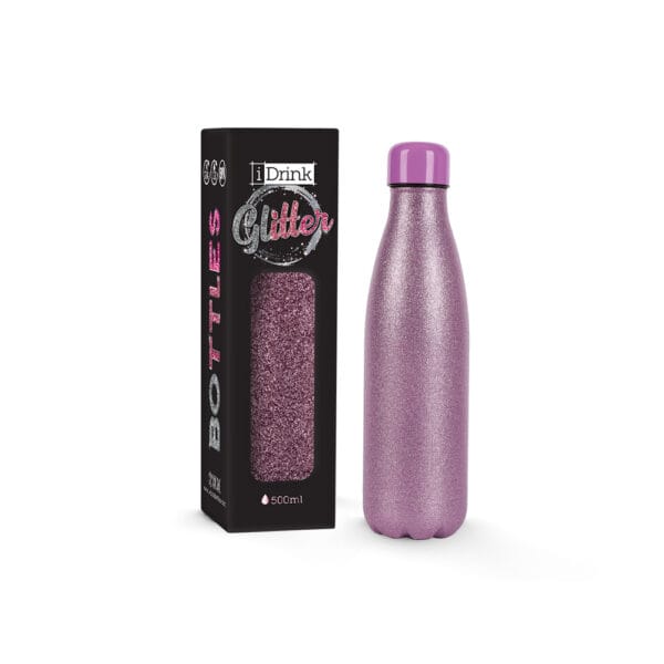 i DRINK Παγούρι ID0031 Therm Bottle 500ml “Glitter Rose”